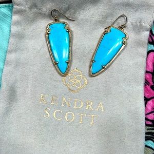 Kendra Scott turquoise arrow earrings